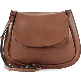 Marc O'Polo Leder Umhängetasche Auri Crossbody Bag Toffee Brown braun - Braun