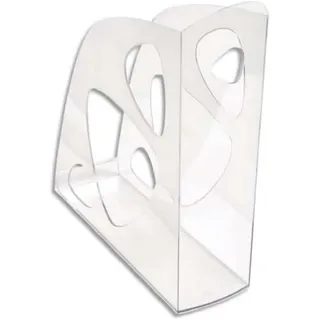 Exacompta 18123D Premium Stehsammler ECOMAG aus Kunststoff Office 248 x 77 x 257 mm Kristall, perfekt zur Aufbewahrung von Zeitschriften Katalogen