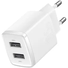 Bild von Compact Charger 2U 10.5W EU White (10.50 W), USB Ladegerät, Weiss