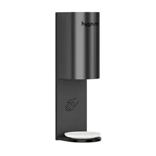 Hygienestation Hygn.me Station 3 wall hygn.me schwarz, Designer Sieger Design, 16.3x57x18.7 cm