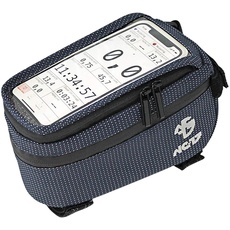 NC-17 Connect Universal Oberrohrtasche DOT / Fahrrad-, Smartphonetasche mit Klettverschluss, Staufach und Kabeldurchlass / für Smartphones aller gängigen Größen