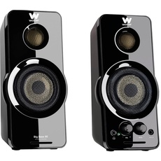 Woxter Big Bass 95 - Multimedia Stereo-Lautsprecher, 20 W, Potent, 3,5mm-Anschluss, Tasten und AUX-Verbindungen und CASCOS vor, endend Klavier PC/Smartphones und Spielekonsolen