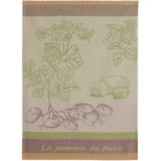 Coucke Geschirrtuch aus Baumwolle, Jaquard, Bedruckt, Kartoffel, 50 x 75 cm, Beige