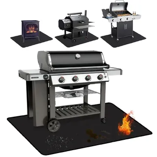 TOPCHANCES Feuerfeste Unterlage,122x76cm Feuerfeste Kaminmatte,Hitzeschutzmatte Bodenschutzmatte Für Kamine Bodenblech,Zum Schutz Des Bodens Vor Funken Grillmatte Für Gasgrill Holzkohlegrill Kamine