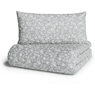 OTTO home Mariby Blümchen Grau 135 x 200 cm + 2 x 40 x 80 cm