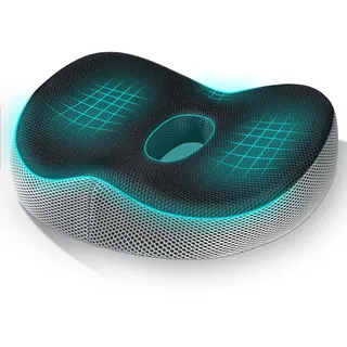 KUOGAS Orthopädisches Sitzkissen für Bürostuhl & Auto, Rollstuhl, Ergonomisches Sitzkissen - Hämorrhoiden Sitzkissen, Steißbeinkissen Entlastung