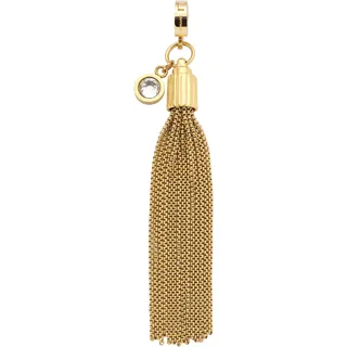 LEONARDO Charm-Einhänger LEONARDO "Anhänger Pietra Clip & Mix", gold (gelbgoldfarben, kristallweiß, kristallweiß), Charms, Damen, Edelstahl, mit Kristallglas