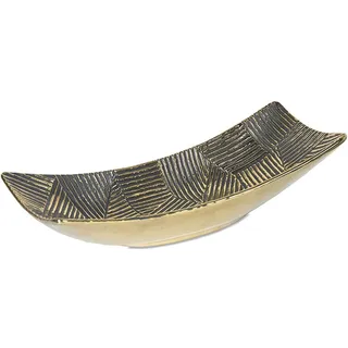 Presume de casa Zentrum 42 cm, rechteckig, tief, Keramik, Gold, Schwarz, Zelie Vasen, dekorative Zentren, Keramik, 42 x 15,5 x 9