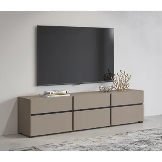 INOSIGN »Cross, moderne grifflose TV-Kommode,3 Klappen/3 Schubkästen«, Breite 180 cm, TV-Schrank mit viel Stauraum, TV-Board