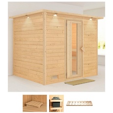 Bild Sauna »Soraja«, (Set), ohne Ofen, beige