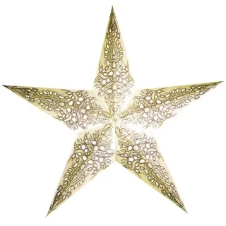 Papier Stern Weihnachten Leucht Advent Gold Dekoration Fenster Zimmer