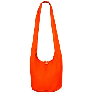 PANASIAM Schulterbeutel Damen & Herren, große & leichte Baumwolltasche, Umhängetasche mit Reißverschluss, Unisex Schultertasche, große Tasche, orange