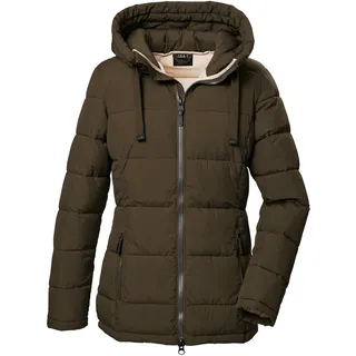 G.I.G.A. DX Damen Steppjacke mit Kapuze GW 68 WMN QLTD JCKT, olive brown, 46,