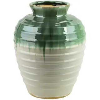 Mondex Vase Evro grün 29/29/35cm Keramik , Grün , 35 cm , Dekoration, Vasen, Keramikvasen