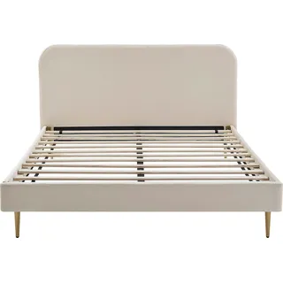 SalesFever »Komfortables Bett für erholsamen Schlaf« Chrombeine in elegantem Goldton,