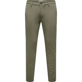 Only & Sons ONSMARK Slim Fit Chinohose Braun 28 32