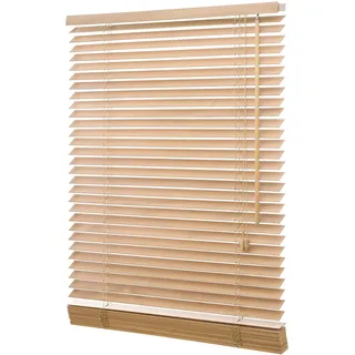 Ventanara Holzjalousie 35mm Holz Jalousie Jalousette Echtholz (Eiche, 90 x 250 cm)