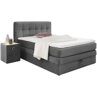 Jockenhöfer Amy, mit Bettkasten und Kaltschaum-Topper, grau