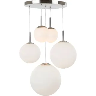 GLOBO Balla 5-flg. 90 cm kugelförmig nickel matt