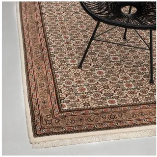 rug n' roll Orientteppich Indo Herati, klassisch, strapazierfähig, pflegeleicht, Rechteckig, handgeknüpft beige 60 cm x 90 cm