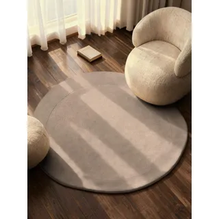 Villeroy & Boch »Wollteppich Kari« rund 17 mm Höhe Handgewebt, Wolle, Bordüre, Einfarbig, Läufer, Wohnzimmer, Organisch