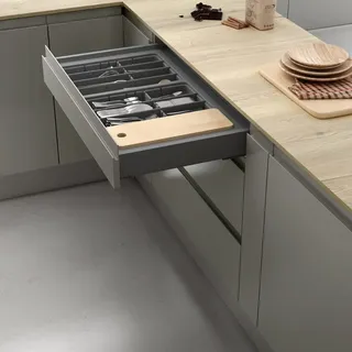 Menage Confort Besteckkasten für Schubladen, Anthrazit, für Schubladenbreite 450 mm, 00342