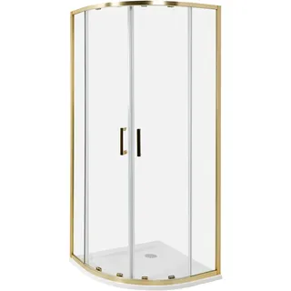 Beliani Duschkabine Jukatan 80 x 80 x 185 cm Hoch mit Magnetschloss u. 2 Schiebetüren Modern Duschabtrennung