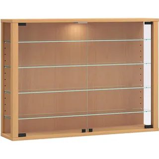 VCM Wandvitrine Vitrosa L 83 x 18 x 0 cm Braun