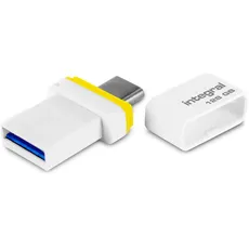 Integral – USB-Stick 128 GB – USB 3.1 & Type-C Fusion Dual Anschluss für Datensicherung zwischen Smartphones, PC, Macs, Tablets USB C