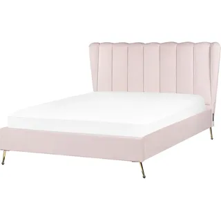 Beliani Polsterbett Pink, Textil, 140x200 cm