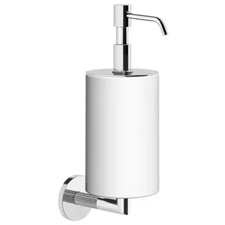 Gessi Ingranaggio, Seifenspender zur Wandmontage, Behälter weiß matt, 63813706, Farbe: Metall Schwarz PVD