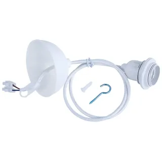 Rayher 23100102 Lampenfassung Pendelleuchte, für E27 Fassung, mit Schraubring, weiß, 100 cm, 1 Stück