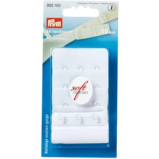 Prym 992150 BH-Verlängerer 3 x 3 Haken 50 mm weiß