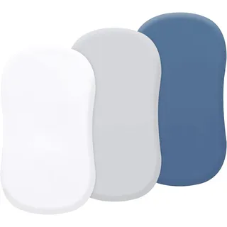 Baby Bettlaken Spannbettlaken für Babybett 3 Pack, Matratzenschoner für Laufgitter, Moseskorb Stubenwagen Baby Spannbetttuch Bezug,