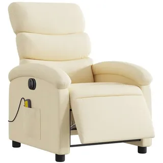 vidaXL Massagesessel Elektrisch Creme Stoff