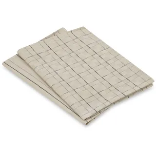 Geschirrtuch ROSS "Geschirrtücher 2er-Set 987 2x HL + Banderole", cappuccino, B:18cm H:3cm L:27cm T:3cm, 50% Baumwolle, 50% Leinen, Geschirrtücher, Geschirrtuch, Zwirn- Halbleinen