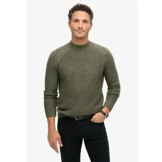 Superdry für Herren. M6110634A Dicker grüner Raglan-Pullover (XXL), Lässig, Polyester