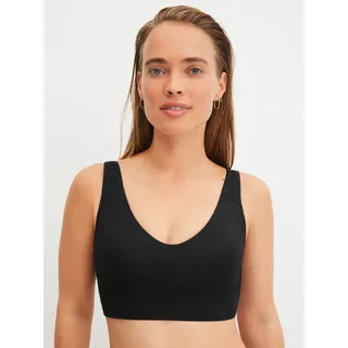 Bustier CALIDA "Natural Skin", Damen, Gr. M (44/46), N-Gr, schwarz c2c, Interlock, Obermaterial: 83% Modal (TENCELTM), 17% Elasthan, BHs Bustier, aus weicher Interlock-Qualität, atmungsaktiv, ohne Bügel