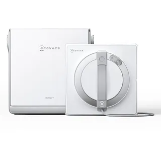 Ecovacs WINBOT W2 PRO Omni Fensterputzroboter mit 6-in-1 Multifunktionsstation, Aufladen im Betrieb, 3-Düsen-Sprühkopf, 12-Stufen-Schutz, Win-SLAM 4.0 Pfadplanung, Weiß