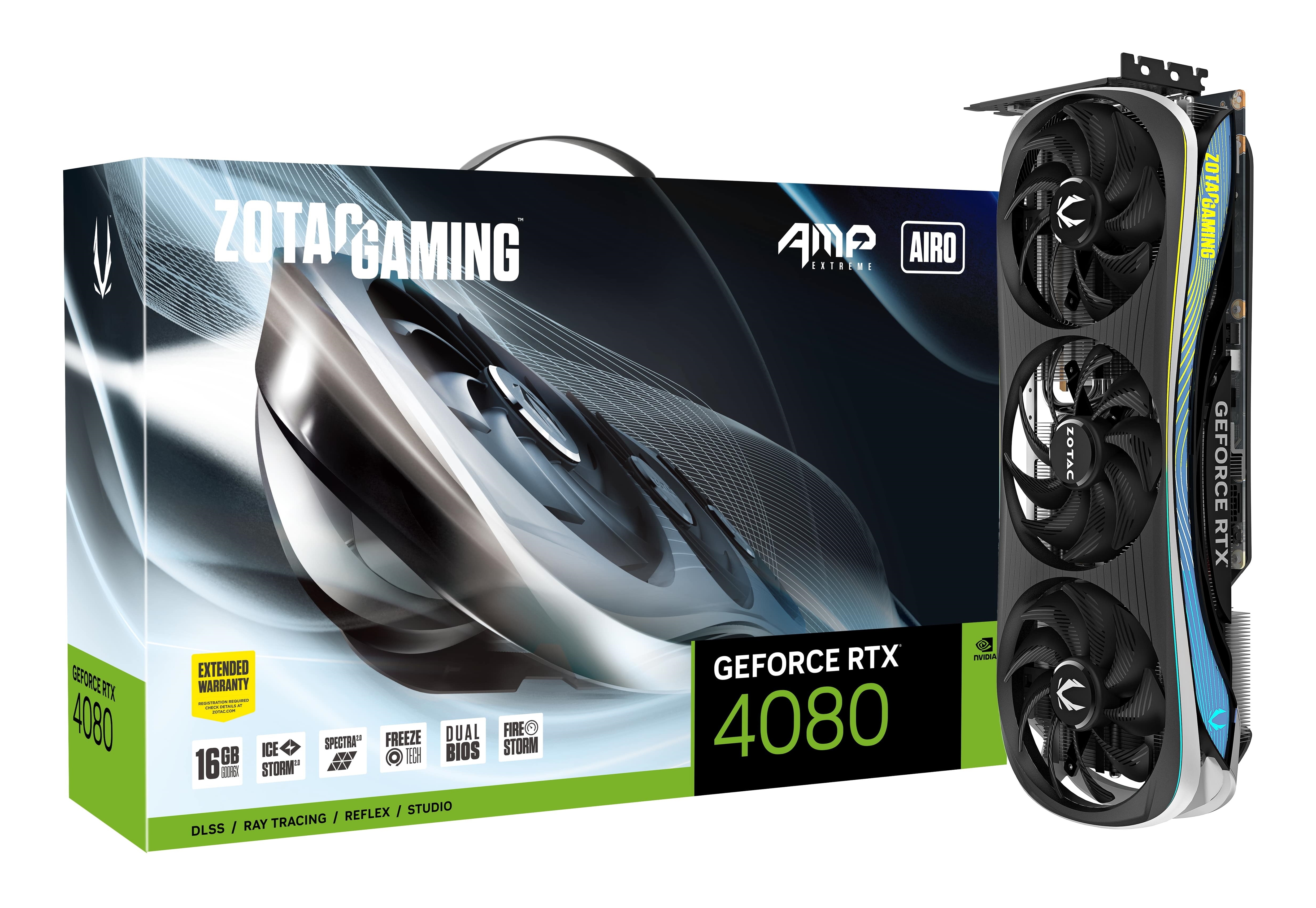 Bild von GeForce RTX 4080 AMP Extreme AIRO 16 GB GDDR6X ZT-D40810B-10P