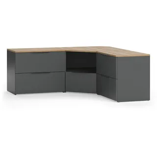 Vichy Vicco Wohnwand Wido, 3 Teile, - Grau