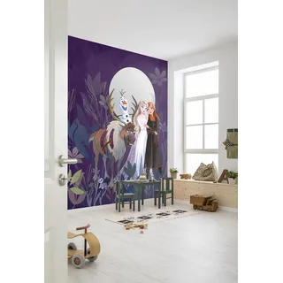 Disney Vlies Fototapete - Frozen Full Moon Hike - Größe 200 x 250 cm - Kinderzimmer, Tapete, Kindertapete, Eiskönigin