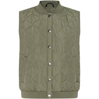 Allwetterjacke KAFFE "Damen Weste KAqiana", Damen, Gr. 42, grün (smokey olive), Obermaterial: 100% Polyester PES., Jacken Allwetterjacke