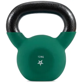 Yes4All BJCC Kettlebell Neopren beschichtet 12 kg dunkelgrün