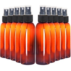 Youngever 10er Set Sprühflaschen aus Kunststoff 120ML, Reiseflasche (Amber)