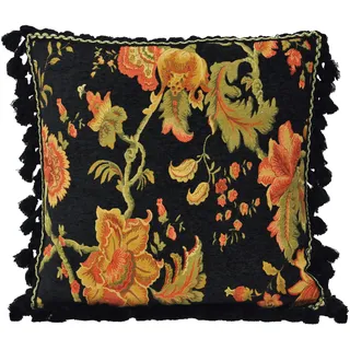 Paoletti Fairvale Floral Tasselled Polyester Filled Cushion