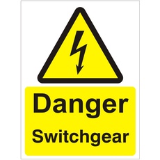 Schild "Danger Switchgear", 150 mm x 200 mm, starrer Kunststoff