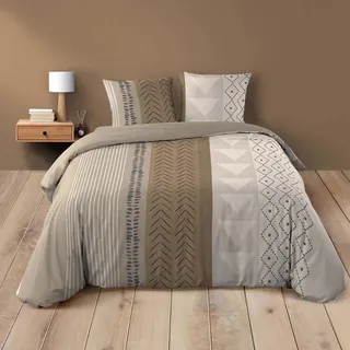 Douceur d'Intérieur Amanda 3-teiliges Bettwäscheset (240 x 220 cm), 100 Prozent Baumwolle