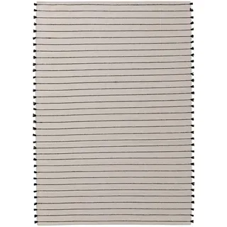 benuta Pop Baumwollteppich Bo Ivory 160x230 cm , Creme , Textil , Rauten , Rechteckig , 160x230 cm , Gots , für Fußbodenheizung geeignet , Teppiche und Böden, Teppiche