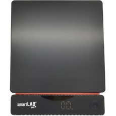 smartLAB diet W Küchenwaage mit Bluetooth |Digitalwaage für die Küche aus Glas |Lebensmittelwaage in Schwarz mit Datenübertragung
